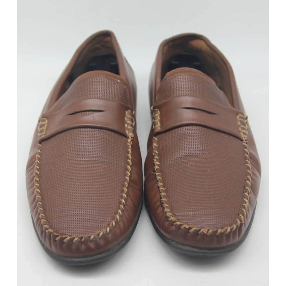Nunn Bush Quail Valley Penny Dual Comfort Memory Foam Slip On Loafers 9.5M Brown